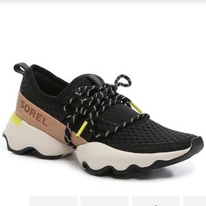 New Sorel Black Kinetic Impact Sneakers